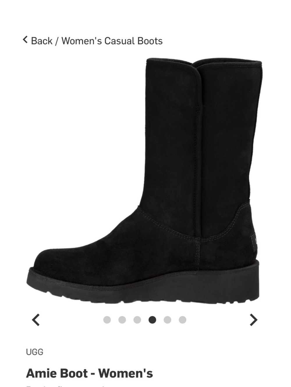 UGG Classic Amie Black Suede Mid-Calf Boot